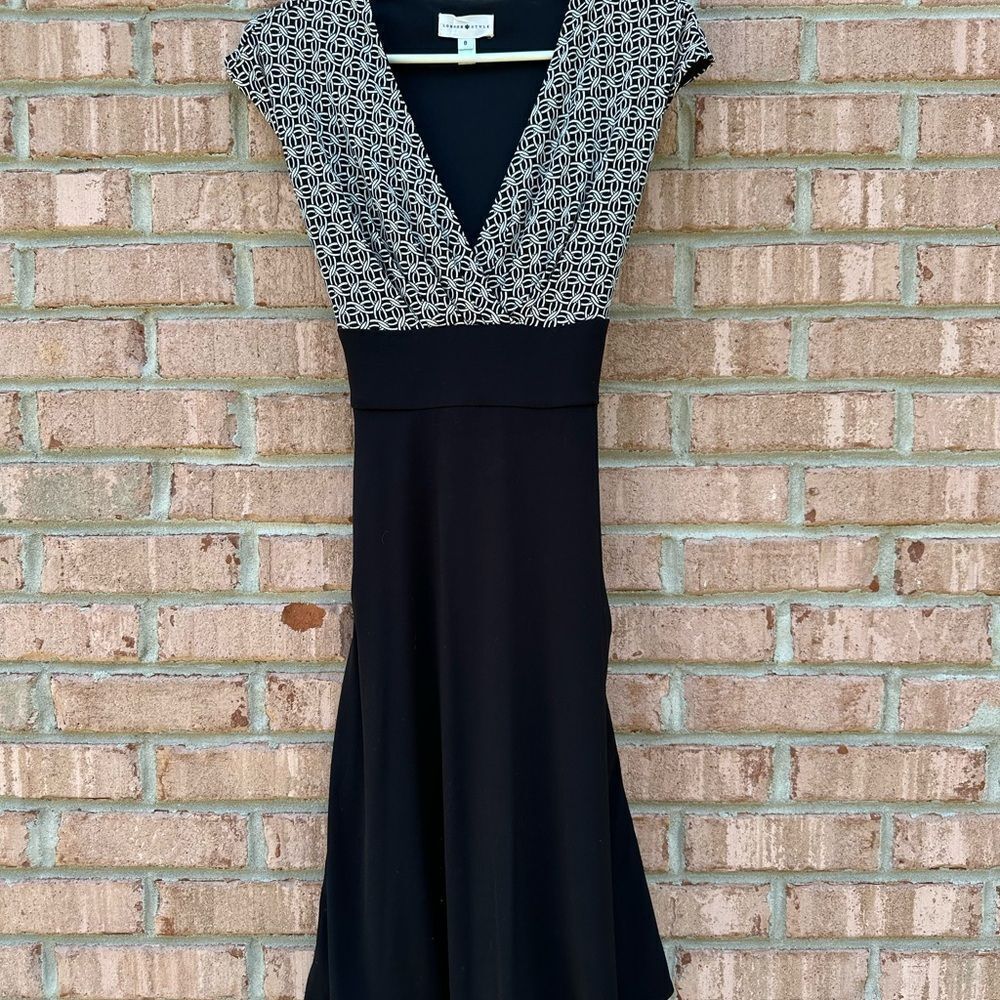 Elegant Black and White Women's Dress